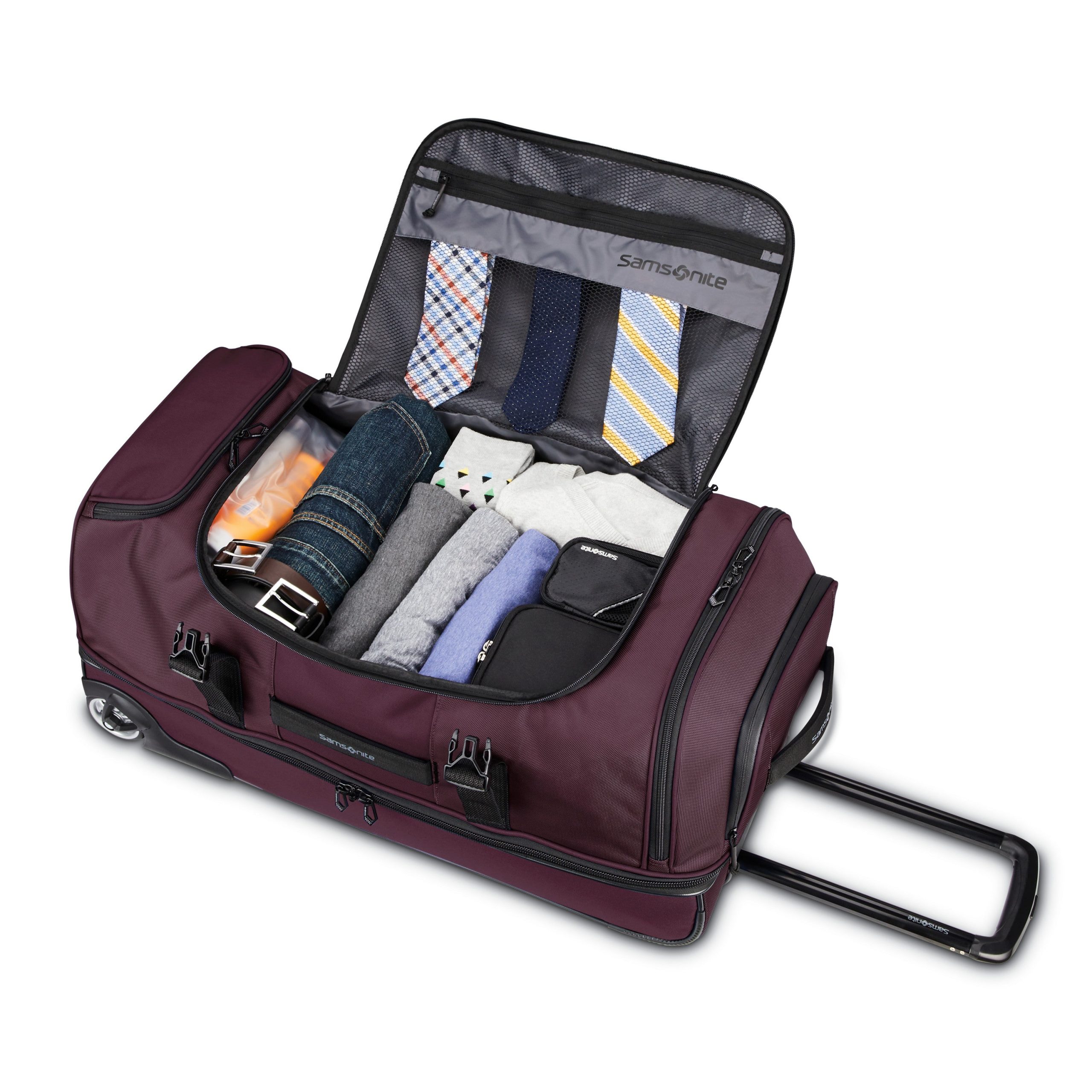 Detour 34" Wheeled Duffel Plum - Image 2