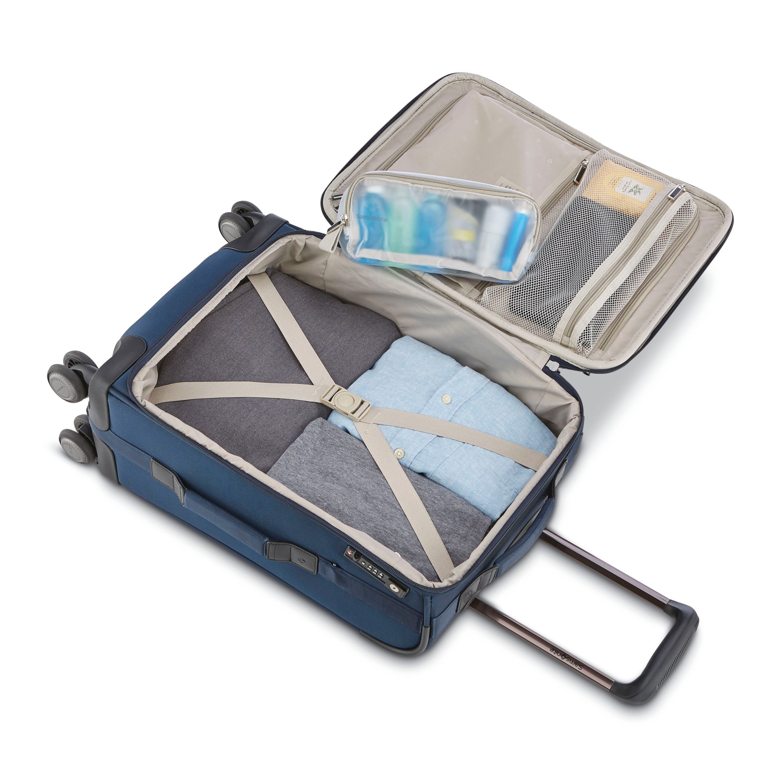 NuRoad Carry-On Spinner Navy/Gunmetal - Image 2