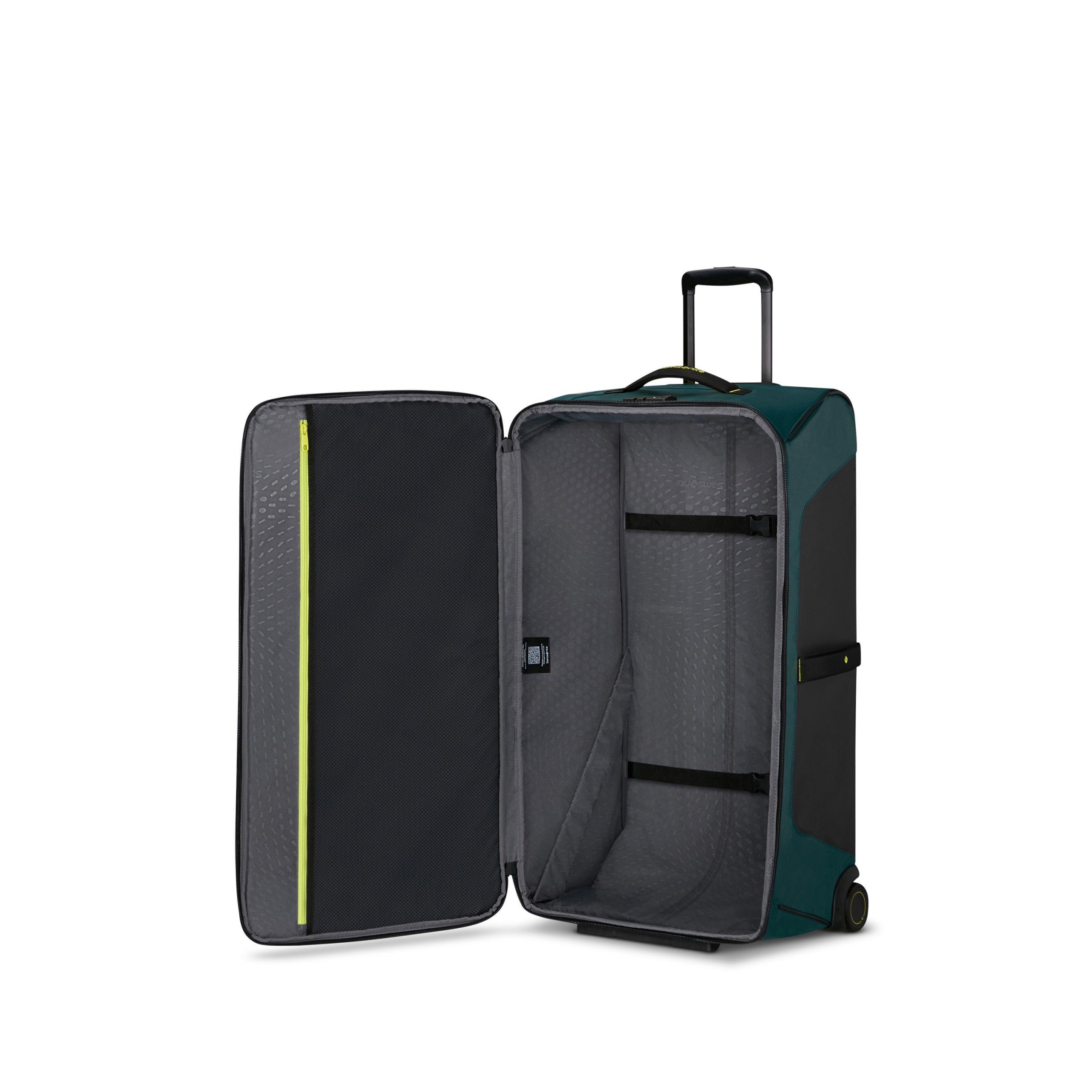 Ecodiver Large Wheeled Duffel Dark Teal/Lime - Image 2