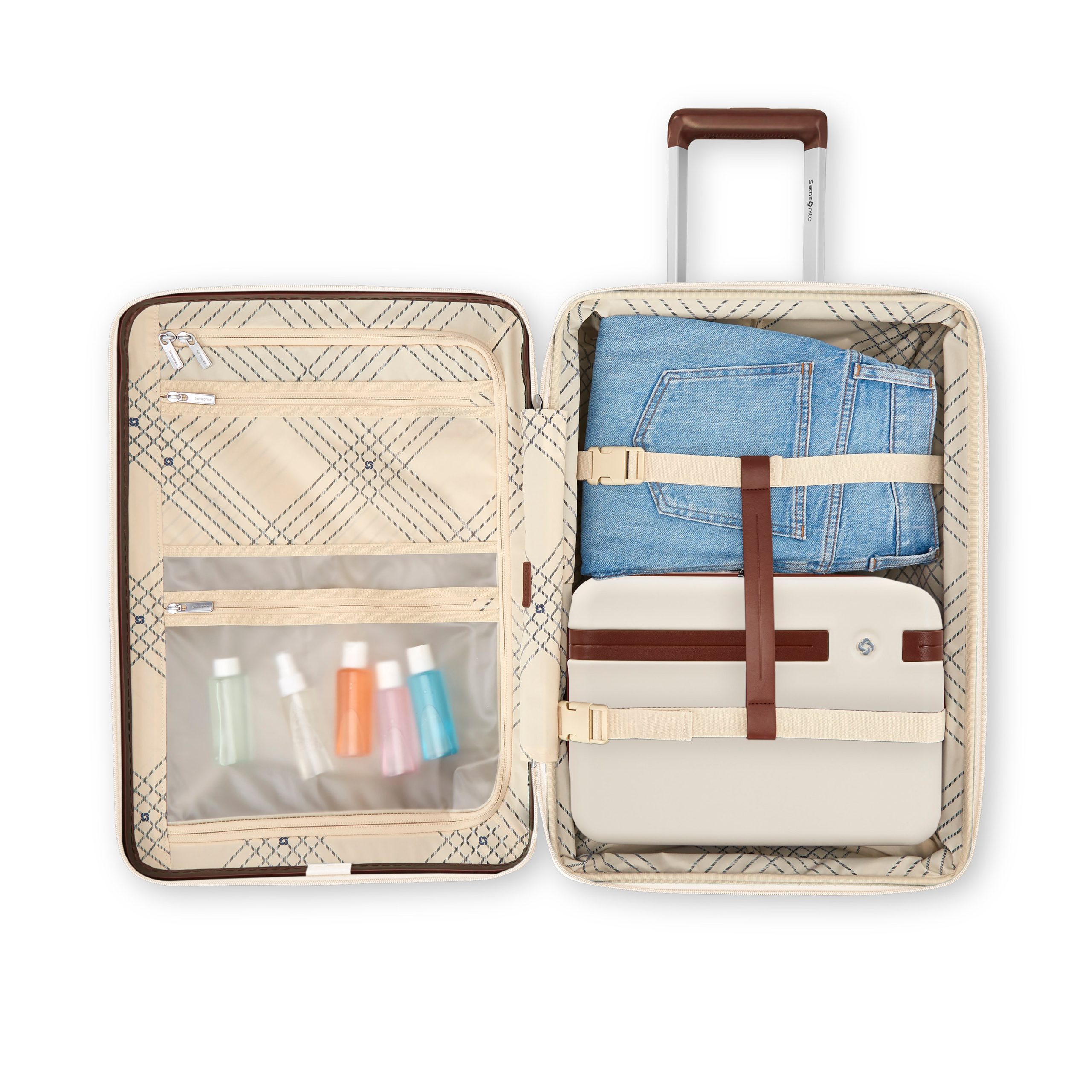 Virtuosa Carry-On Spinner Off White - Image 4