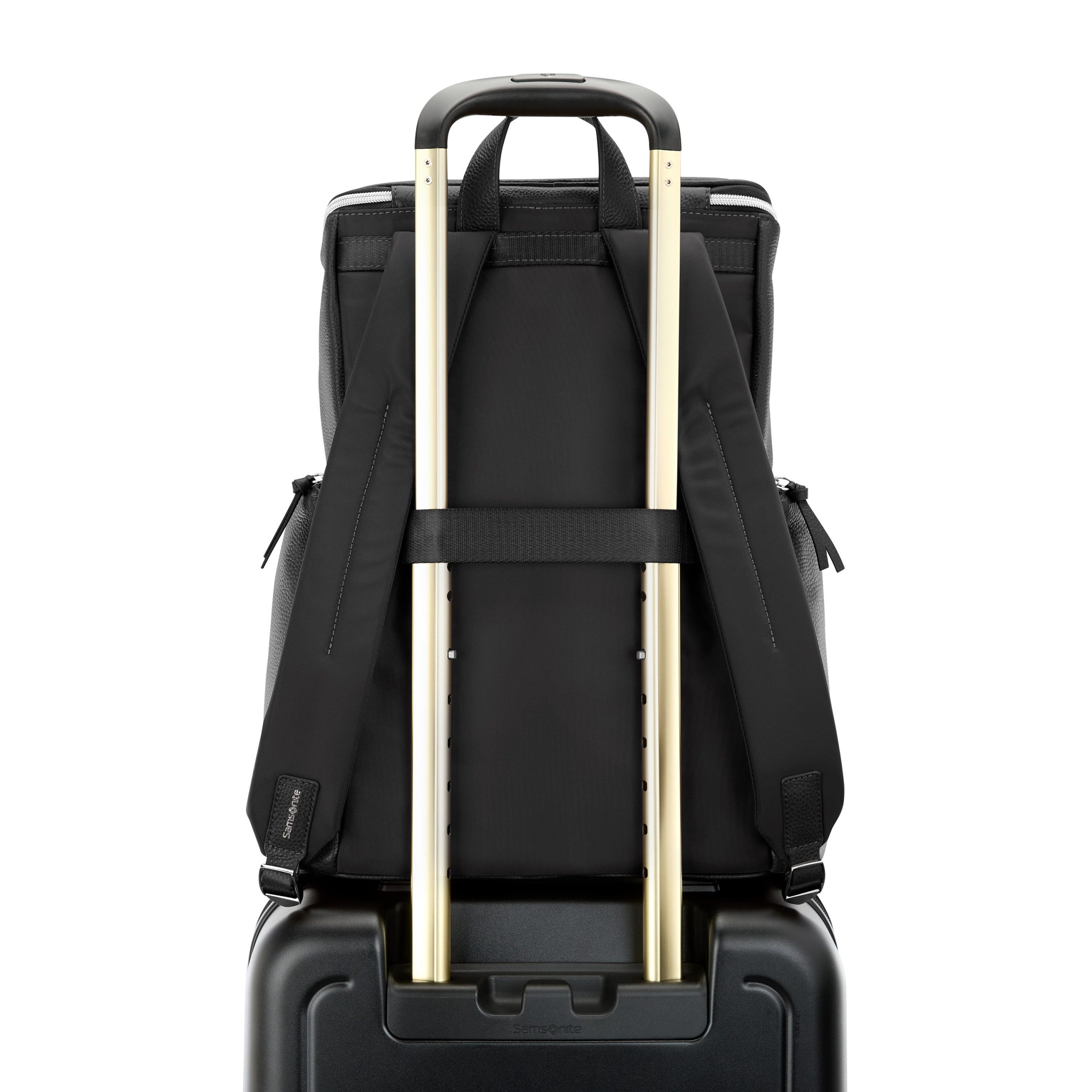 Mobile Solution 2 Leather Deluxe Backpack Black - Image 7