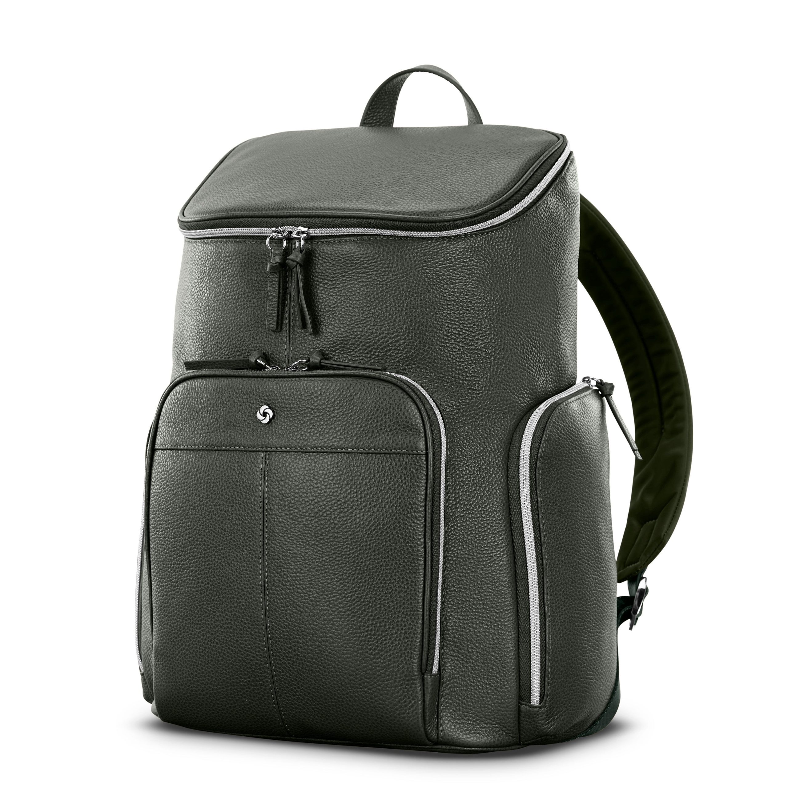 Mobile Solution 2 Leather Deluxe Backpack Olive