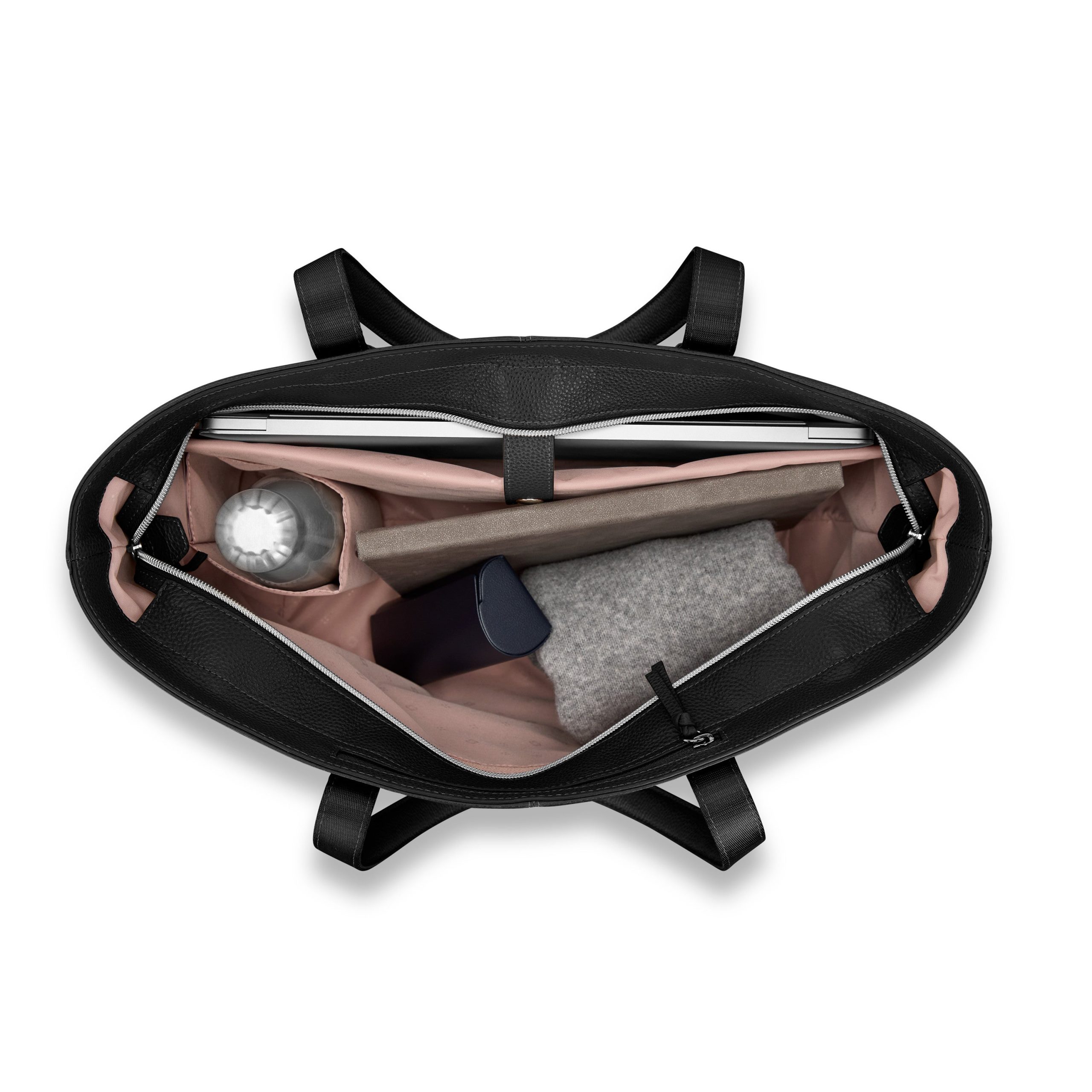Mobile Solution 2 Leather Tote Black - Image 2