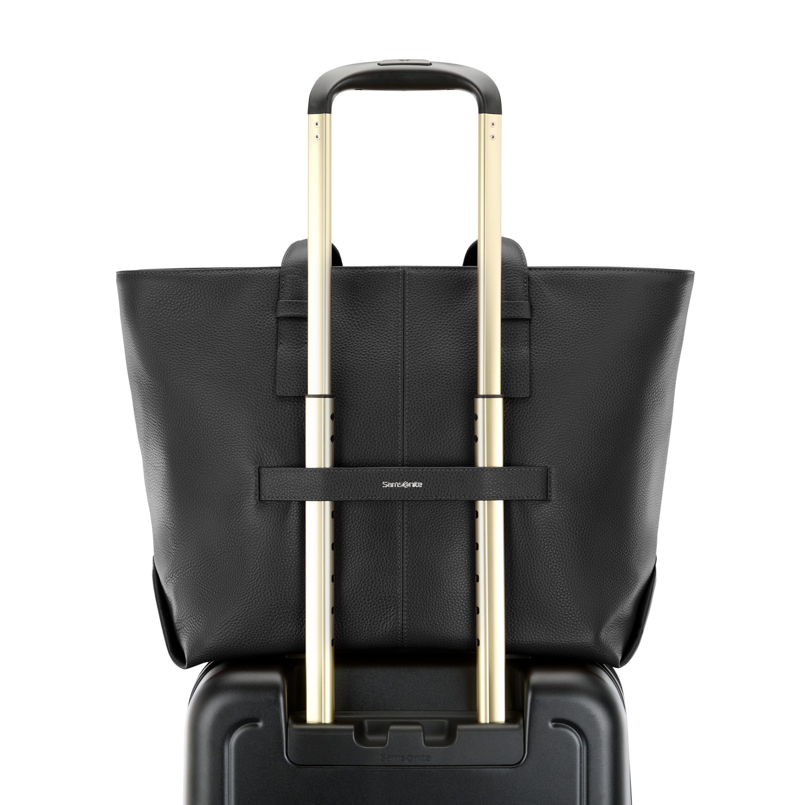 Mobile Solution 2 Leather Tote Black - Image 6
