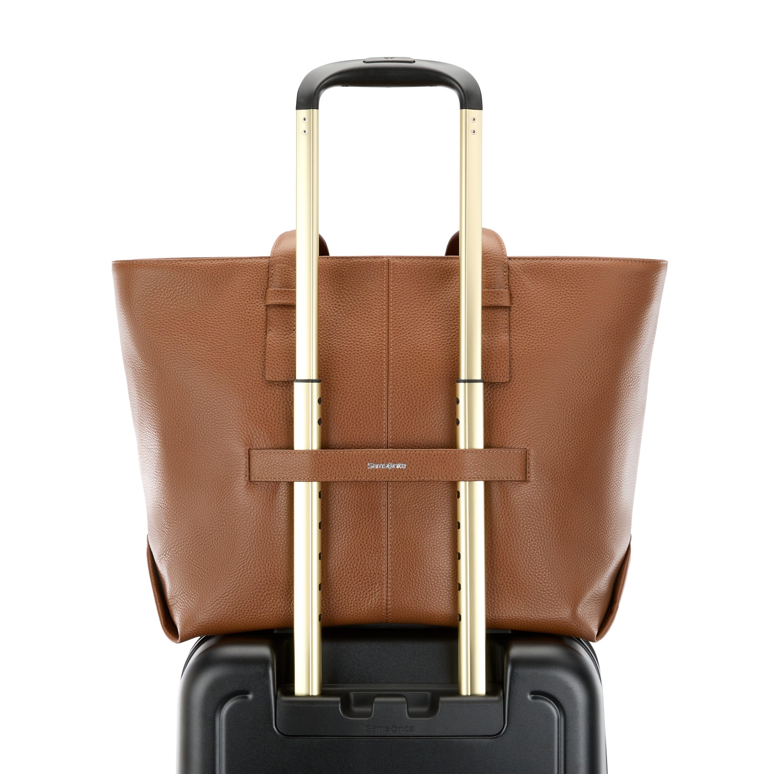 Mobile Solution 2 Leather Tote Cognac - Image 6