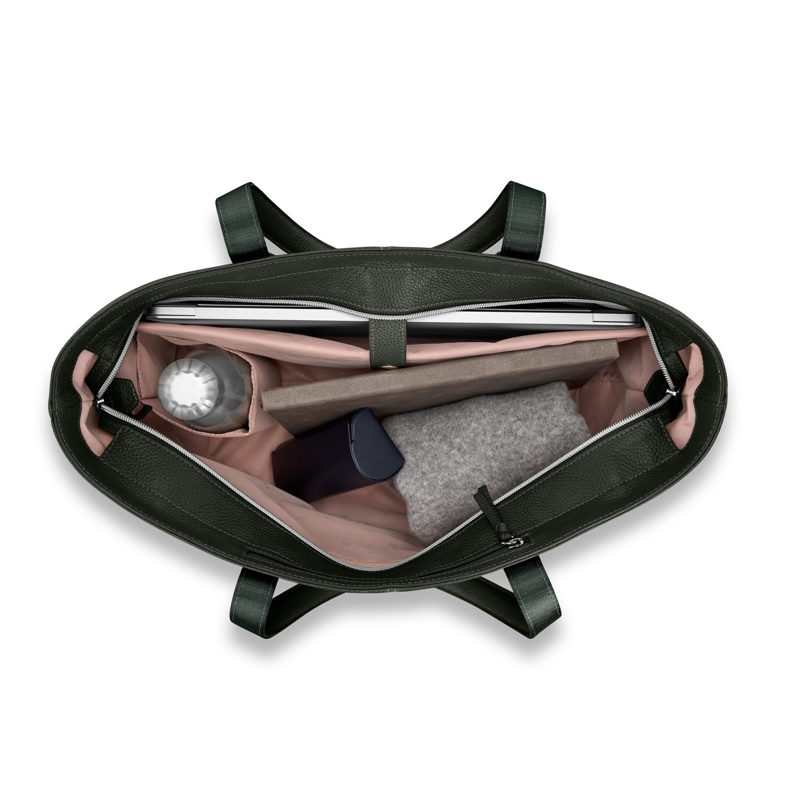 Mobile Solution 2 Leather Tote Olive - Image 2