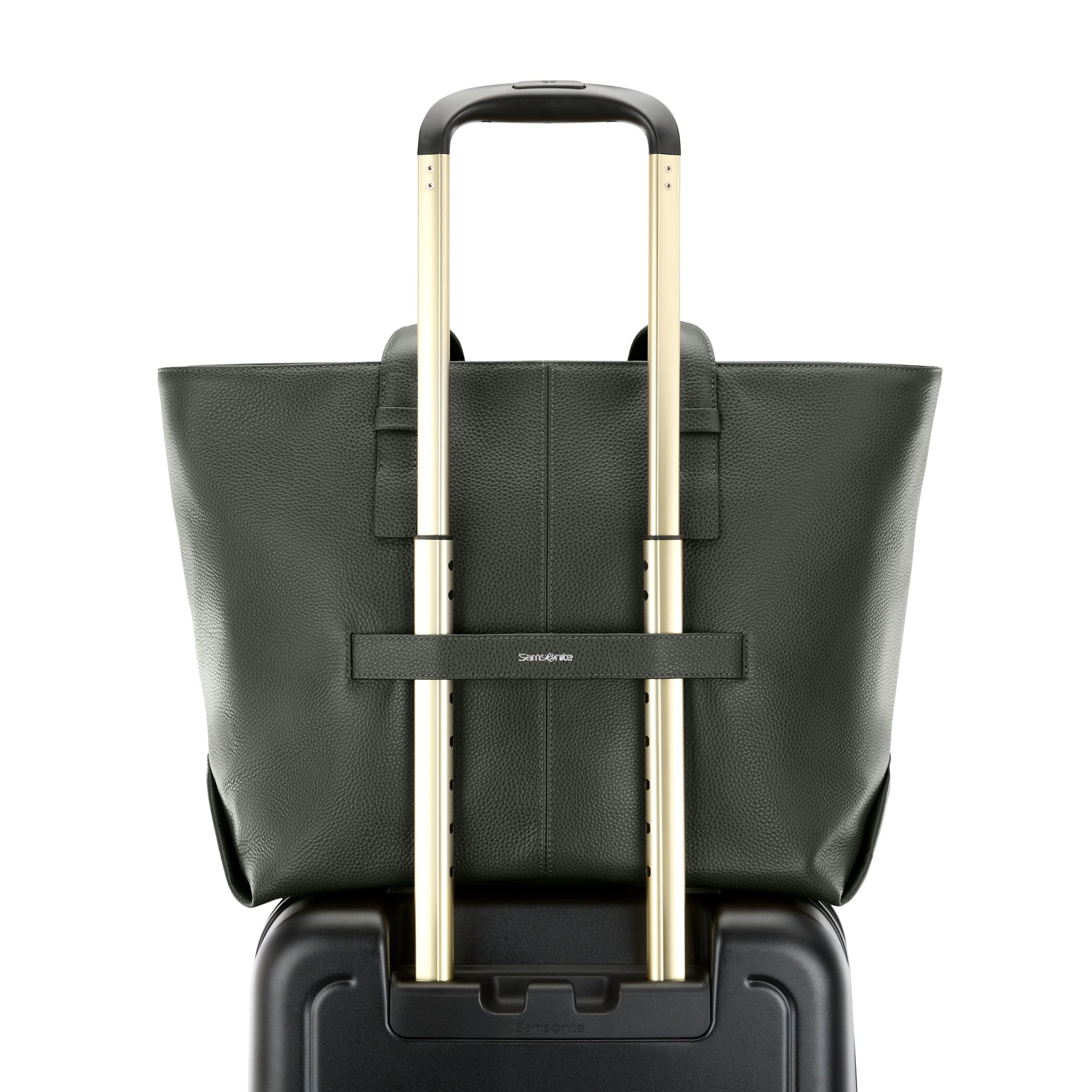 Mobile Solution 2 Leather Tote Olive - Image 6