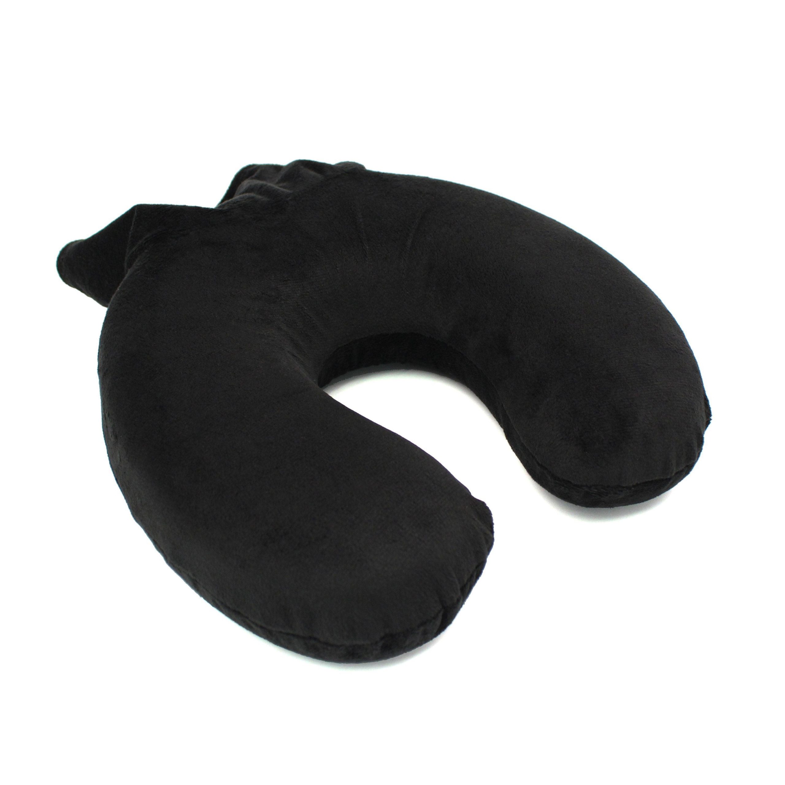 Memory Foam Pillow w/Pouch Black