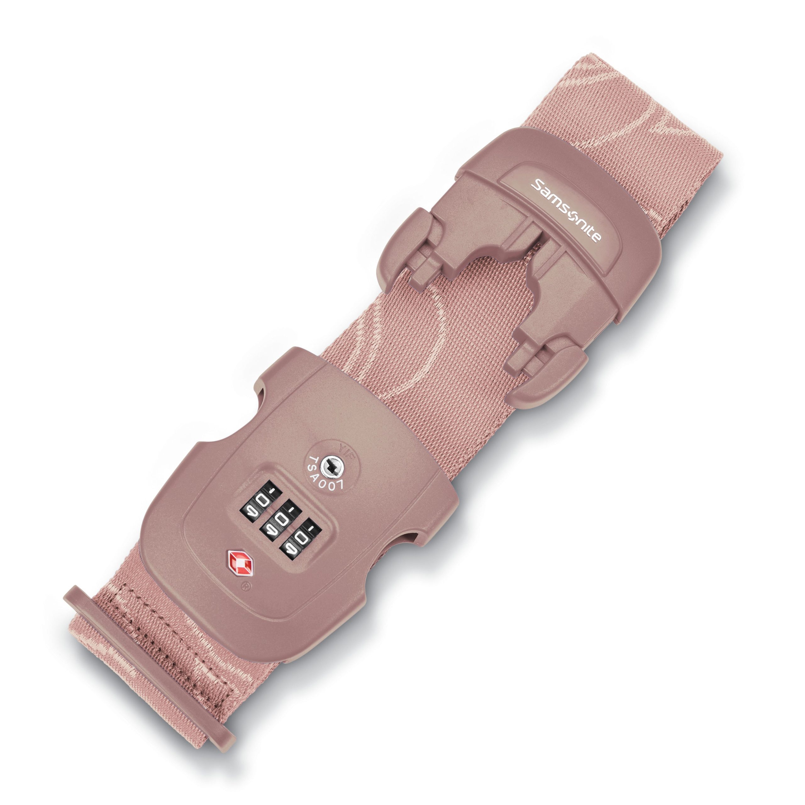 3 Dial Travel Sentry Combination Luggage Strap Dusty Rose - Image 2