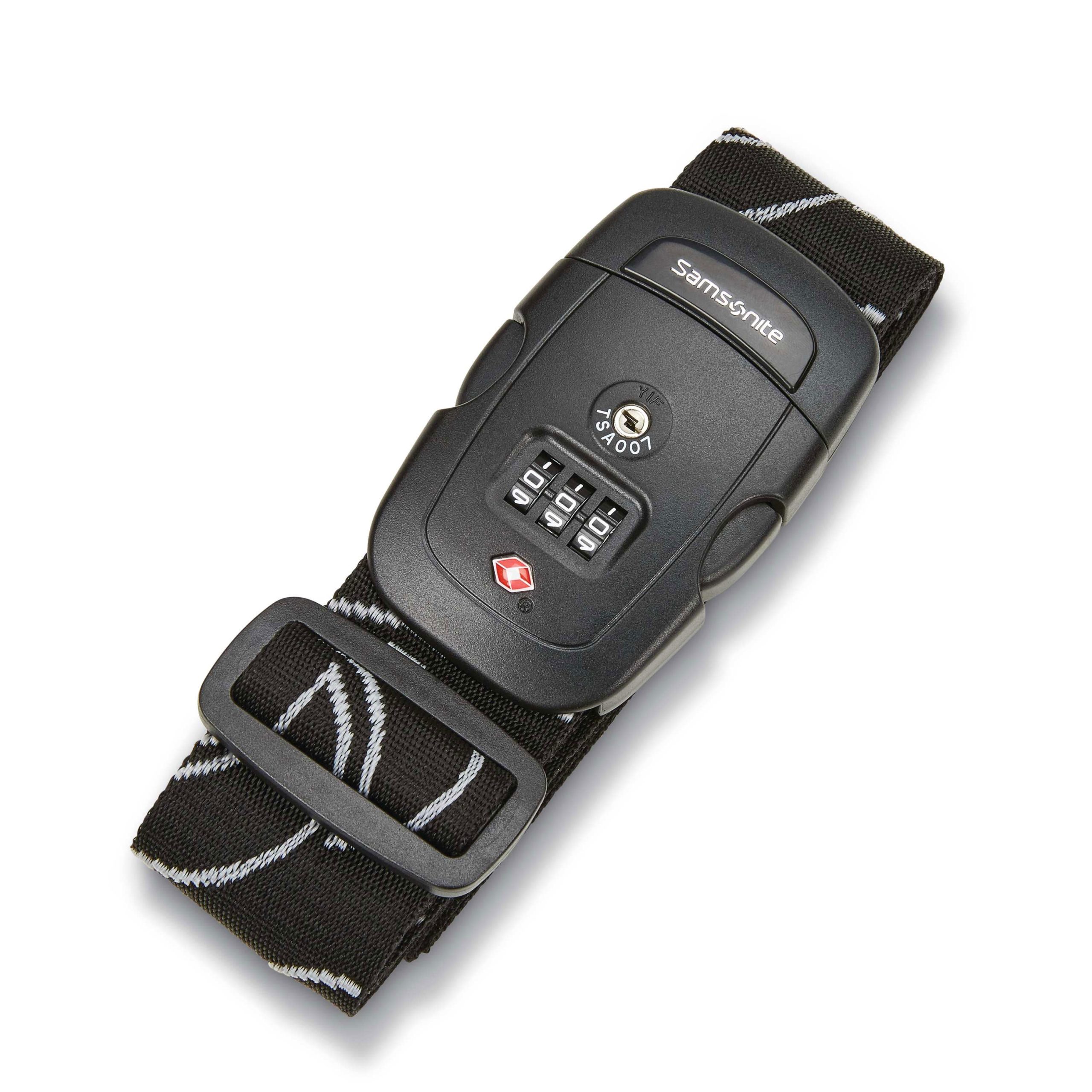 3 Dial Travel Sentry Combination Luggage Strap Black